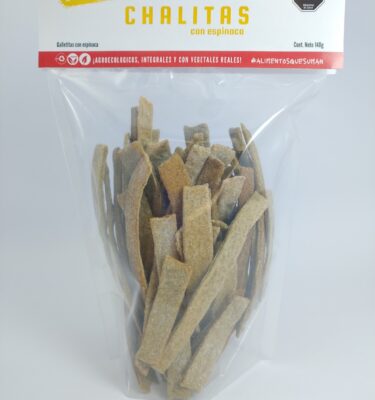 Chalitas integrales con espinaca