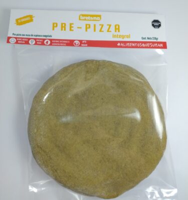 Pre-pizza integral de espinaca