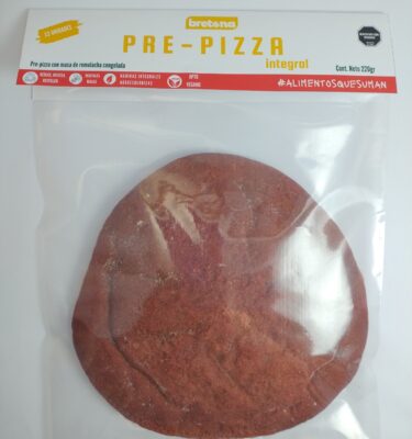 Pre-pizza integral de remolacha