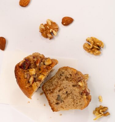Muffins con frutos secos y toffee