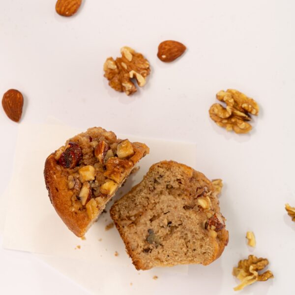 Muffins con frutos secos y toffee