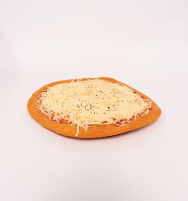 Pizza con masa de pimiento doble queso